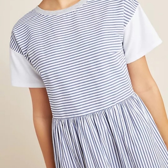 ANTHROPOLOGIE SUNDAY STRIPED DRESS SZ M - Picture 2 of 14